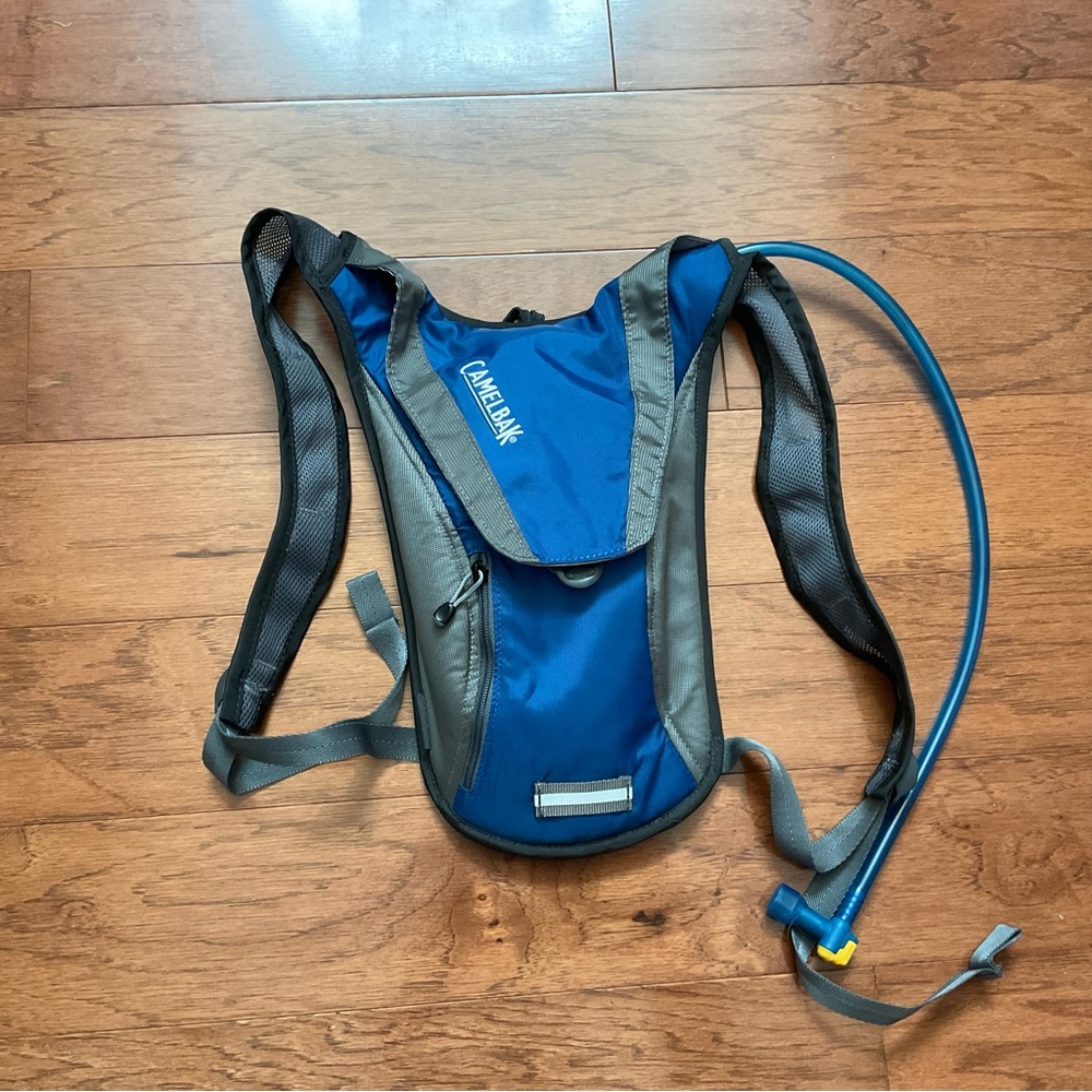Camelback Blue, Grey Water Bladder With Carrier Running Camping Outdoor